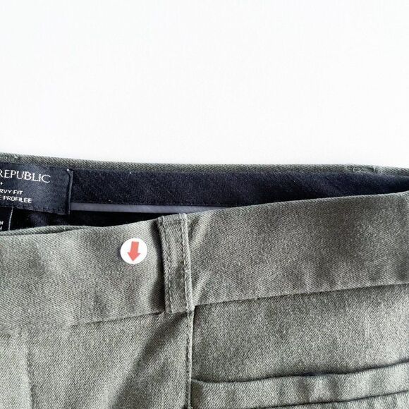 Banana Republic Women's Pants Sloan Curvy Fit Trousers Mallard Green Size 6 - Picture 9 of 11